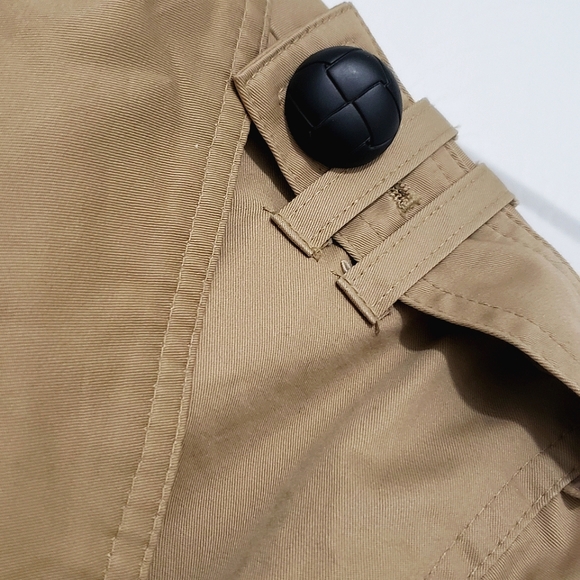 River Island Camel Coat Double Breasted Belted XL - Picture 9 of 9